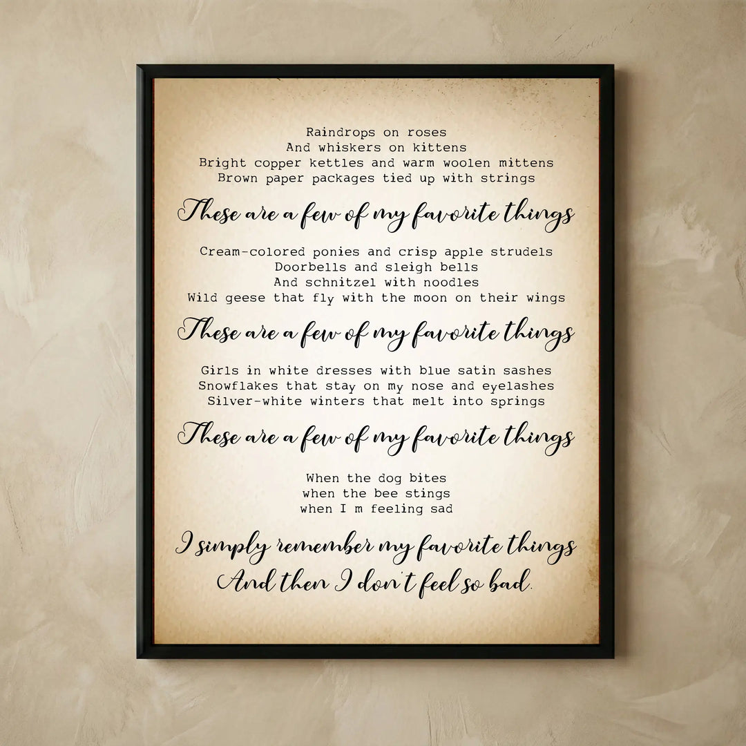 Sound of Music vintage retro wall art print