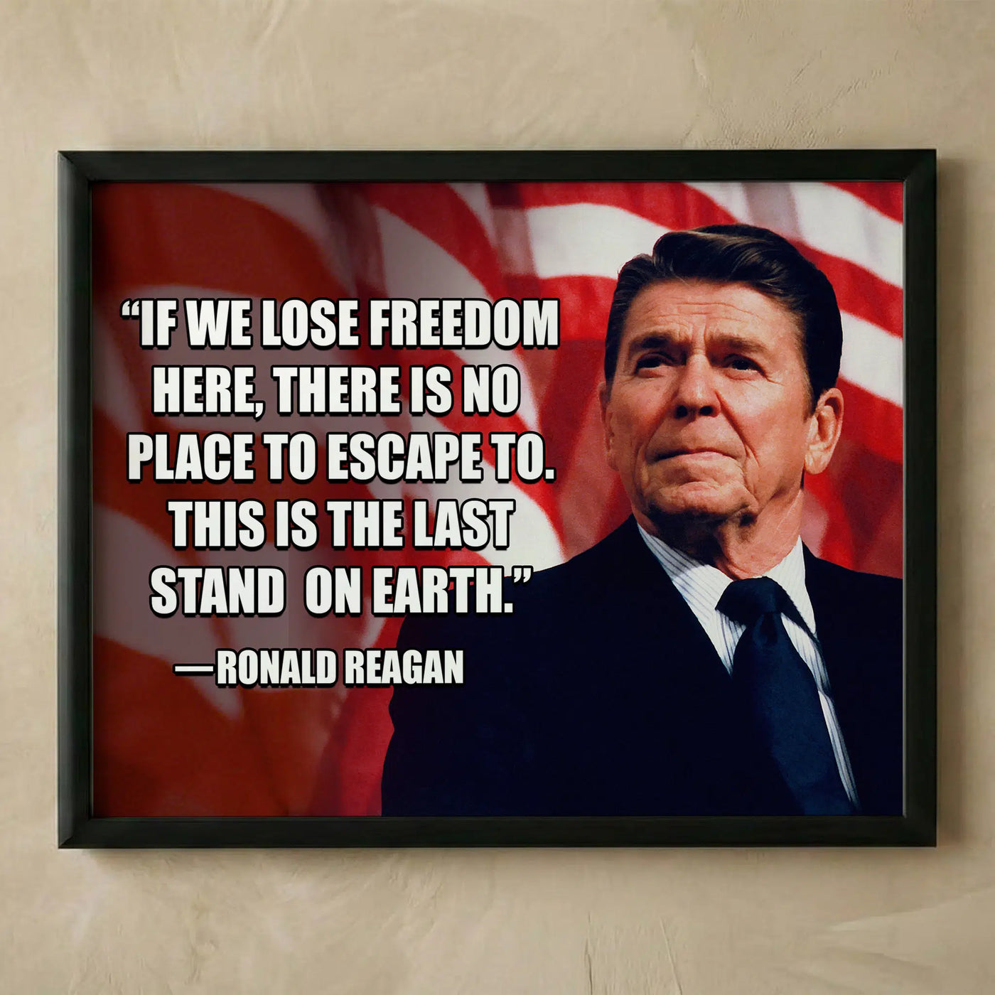 Ronald Reagan patriotic political wall art poster