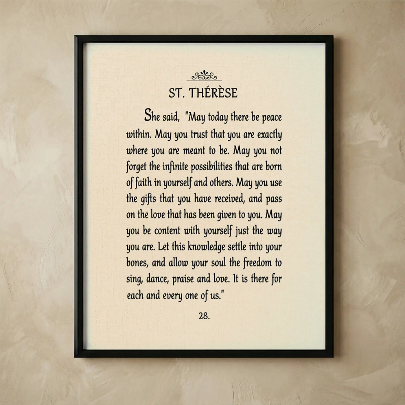 St. Therese inspirational wall art print
