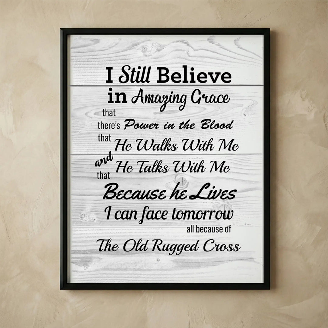 Christian hymns wall art distressed wood