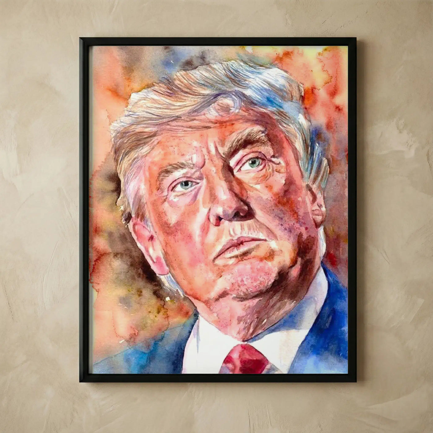 President Donald Trump patriotic portrait print