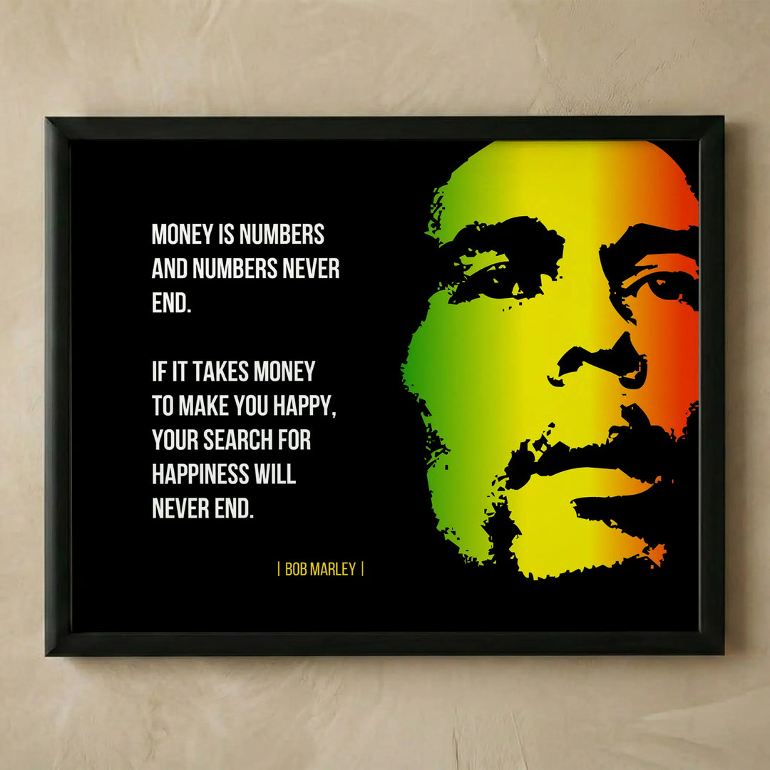 Bob Marley vintage silhouette wall art print