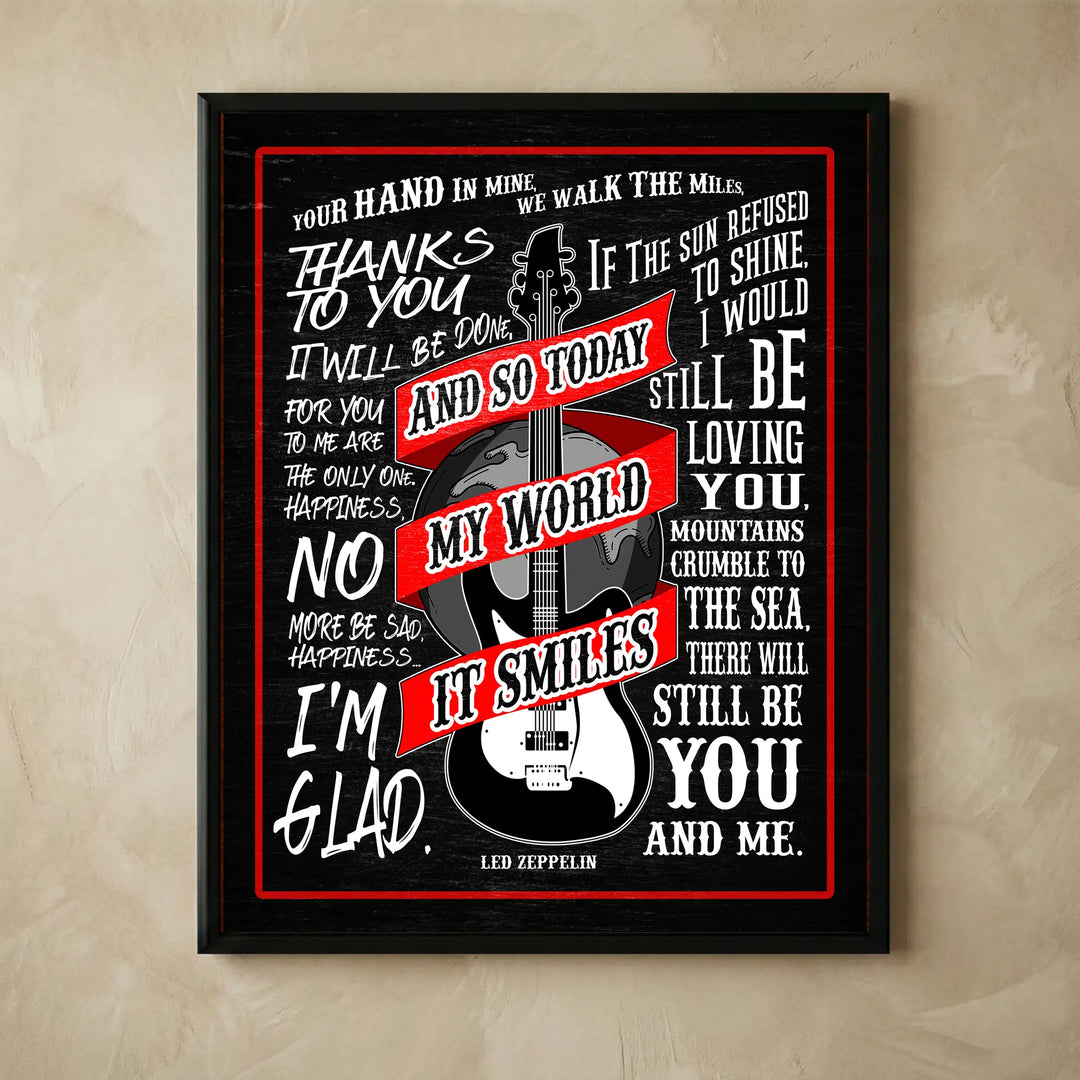 Still Be Loving You vintage rock lyrics poster
