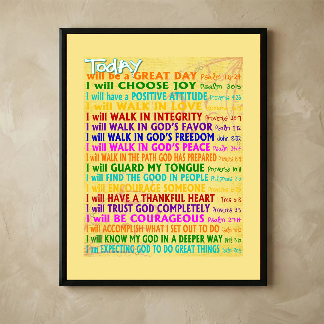Christian Today Is the Great Day wall art