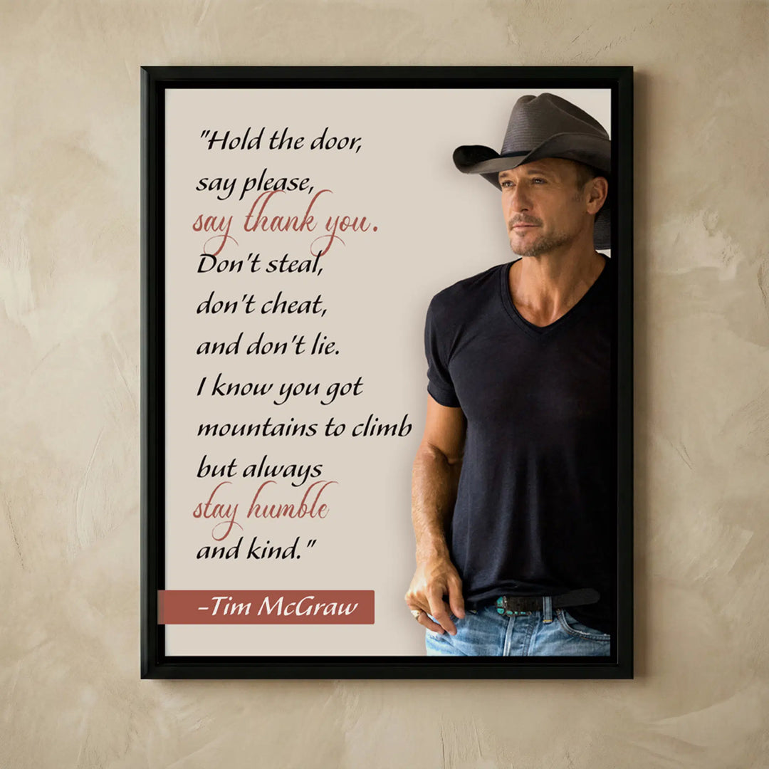 Rustic Stay Humble and Kind wall print