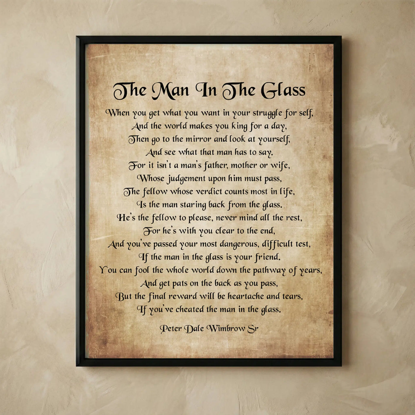 Man In Glass inspirational motivational print