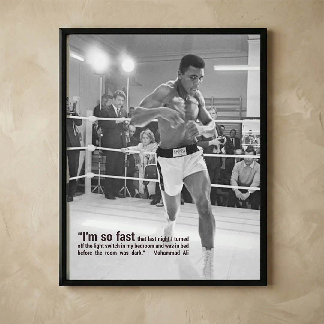 Muhammad Ali inspirational boxing quote poster