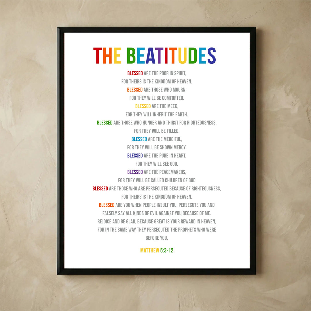 The Beatitudes Bible Verses Wall Art