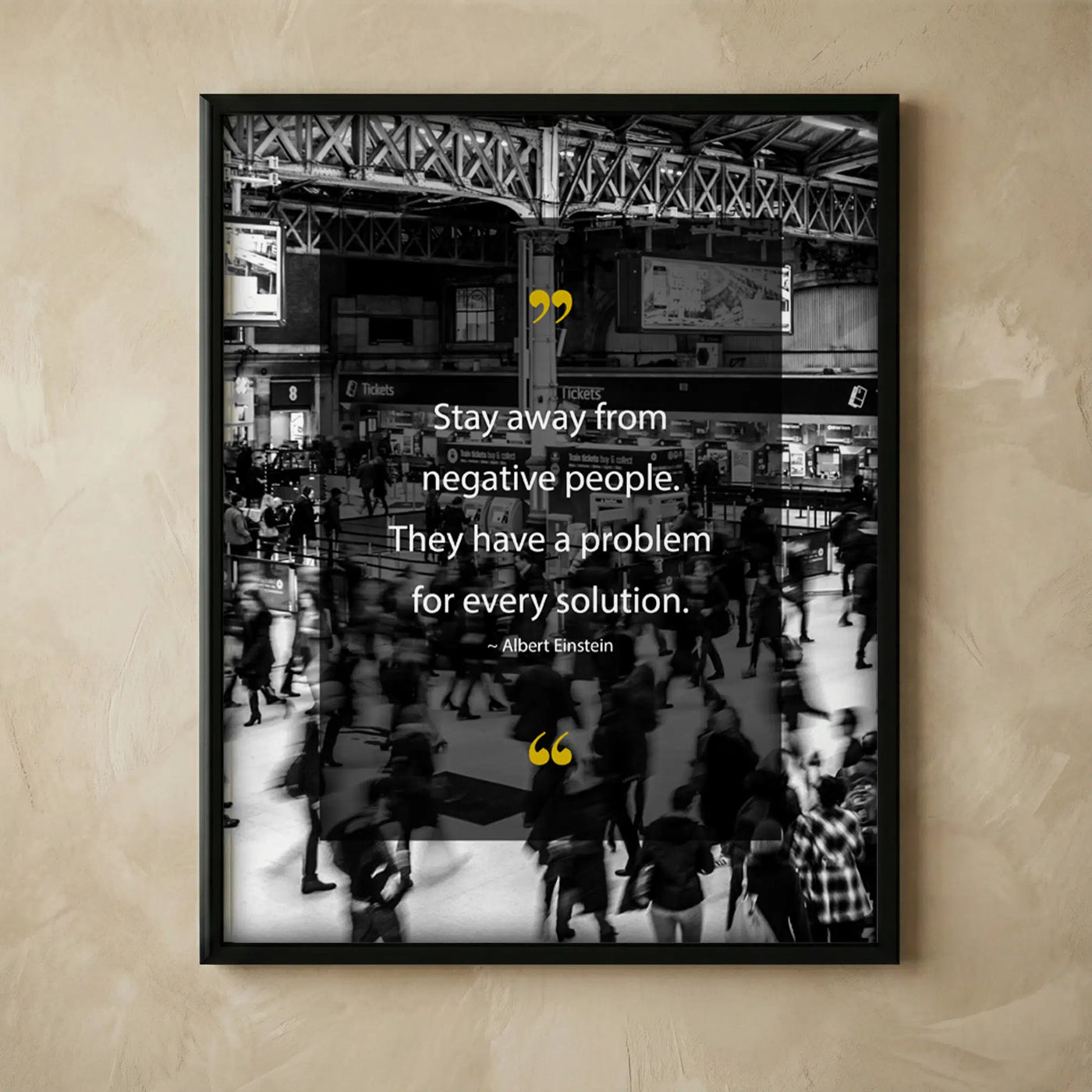 Albert Einstein motivational positive quotes wall art