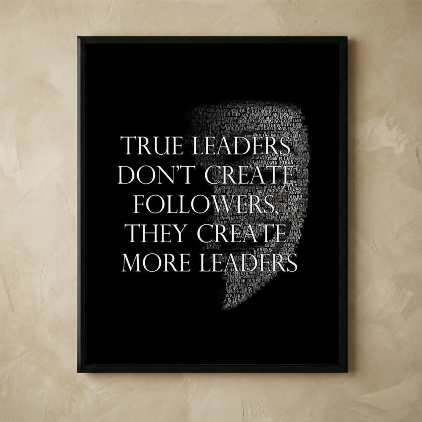 Leadership motivational quote wall art print