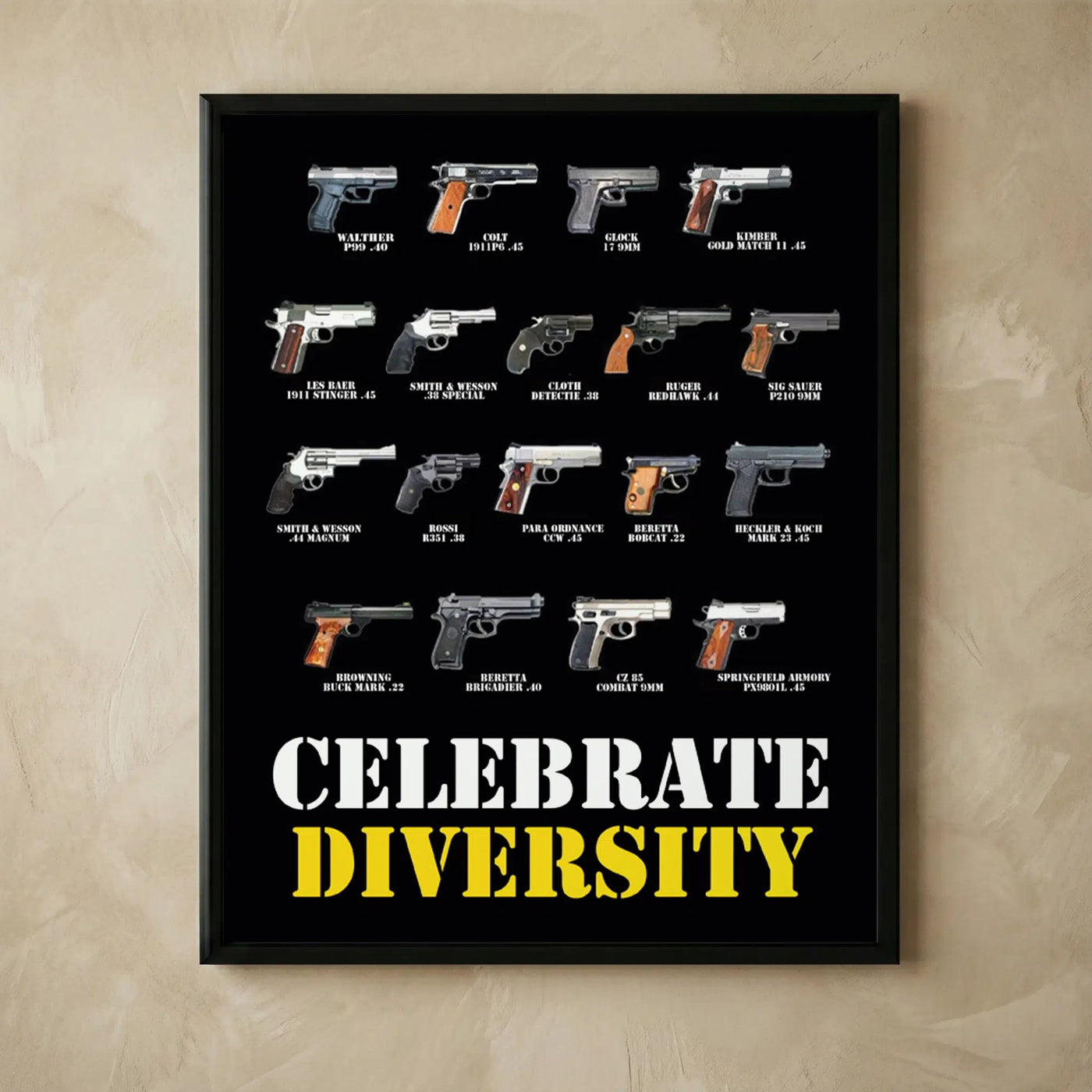 Hand gun patriotic 8x10 unframed poster