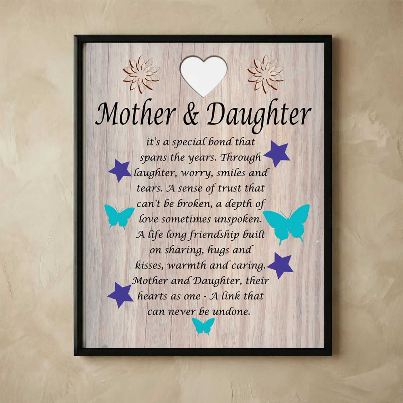 Mother and daughter inspirational wall art