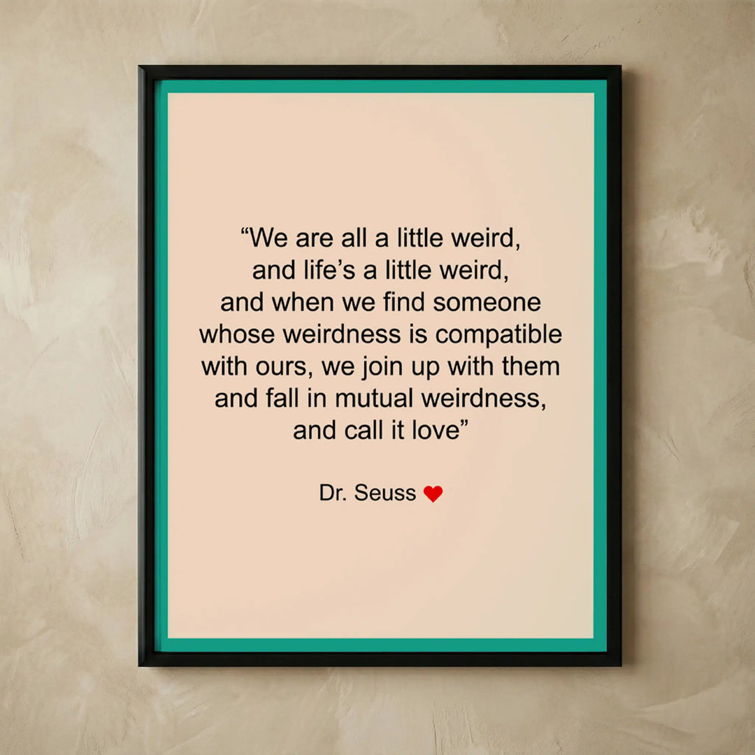 Dr. Seuss motivational wall art print
