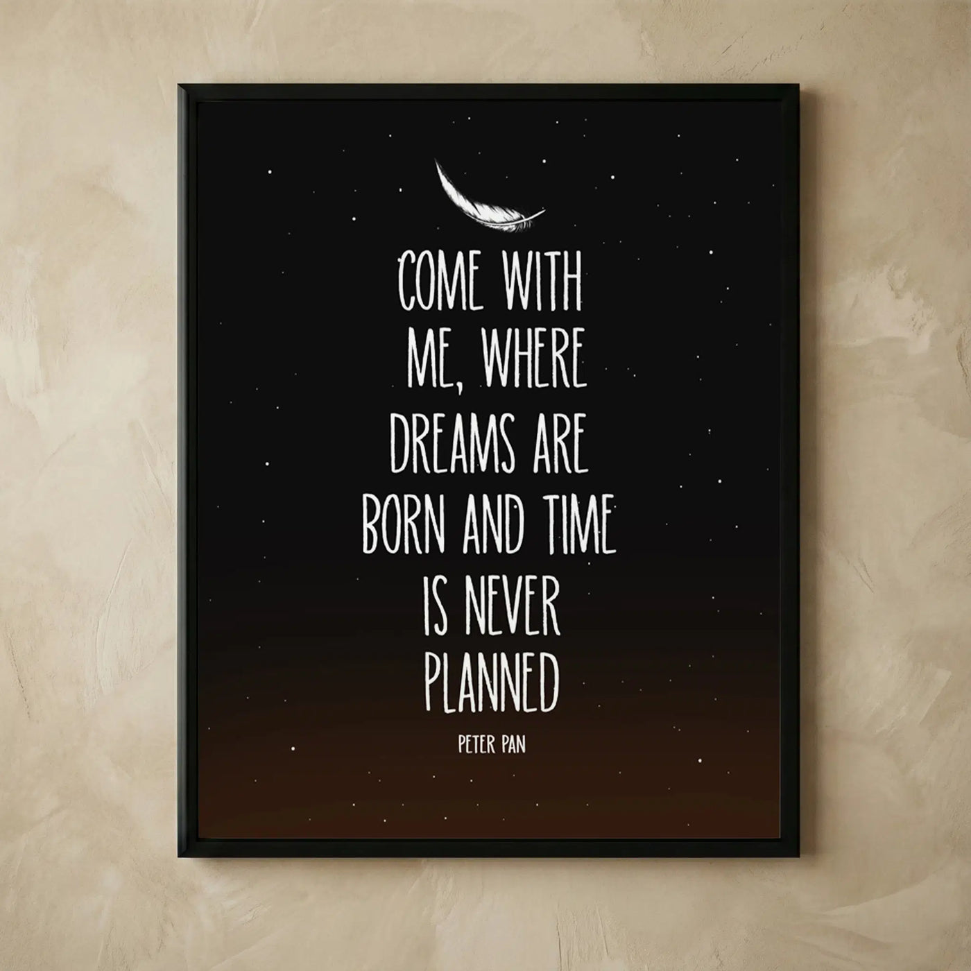 Peter Pan inspirational starry night wall art