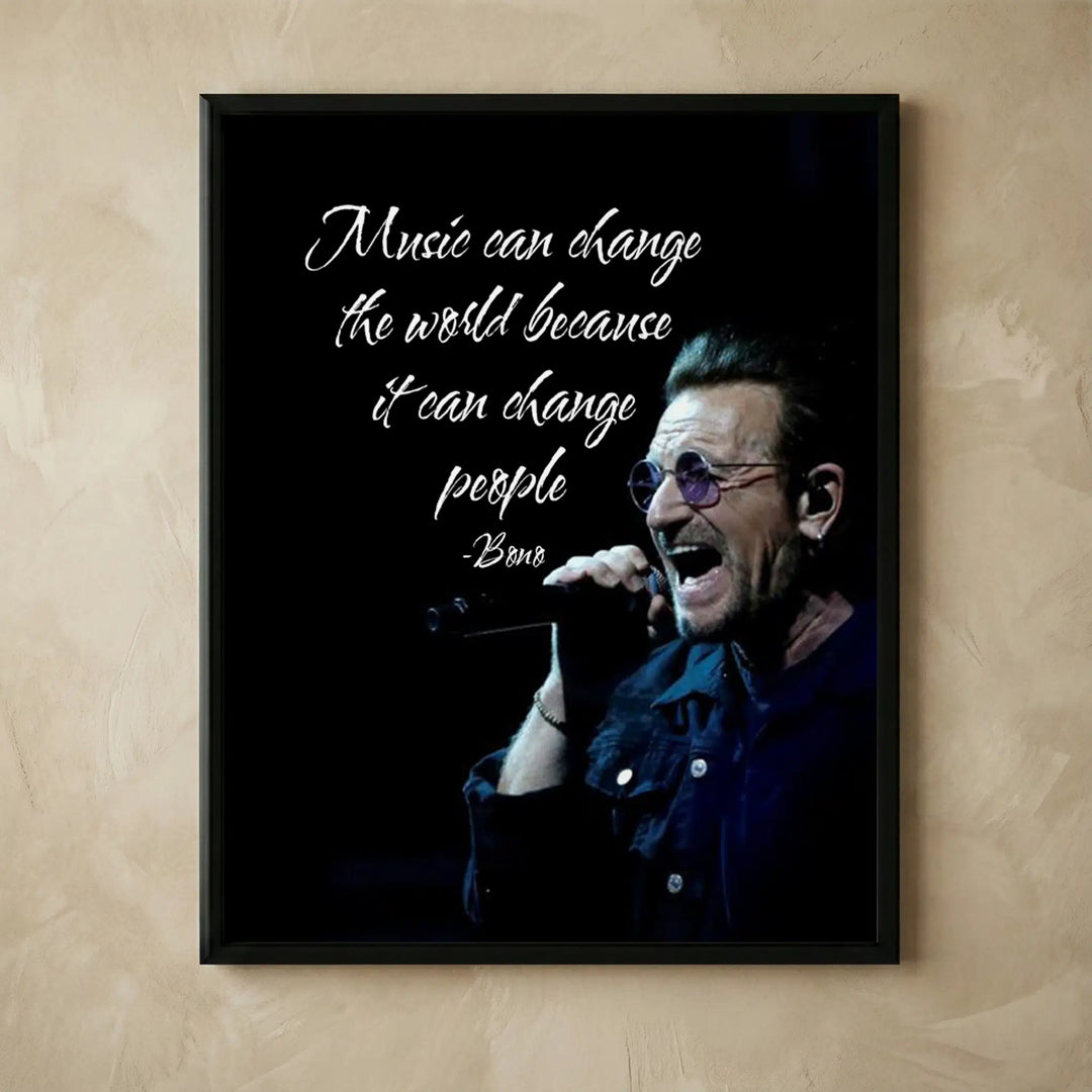 Rock music inspirational portrait silhouette print