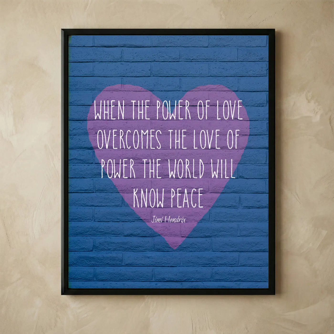 Jimi Hendrix Love of Power inspirational print