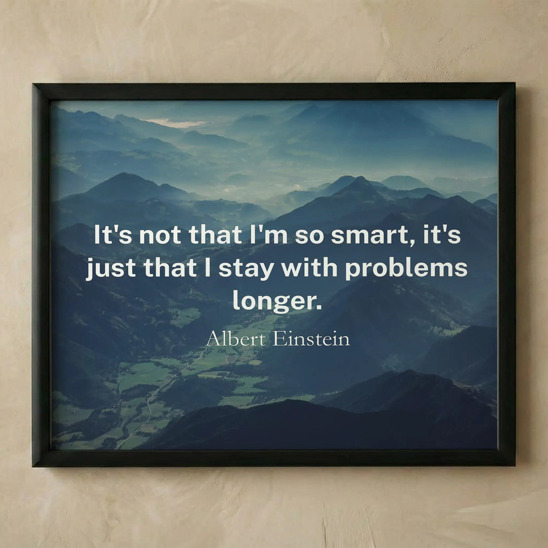 Albert Einstein motivational quote wall art
