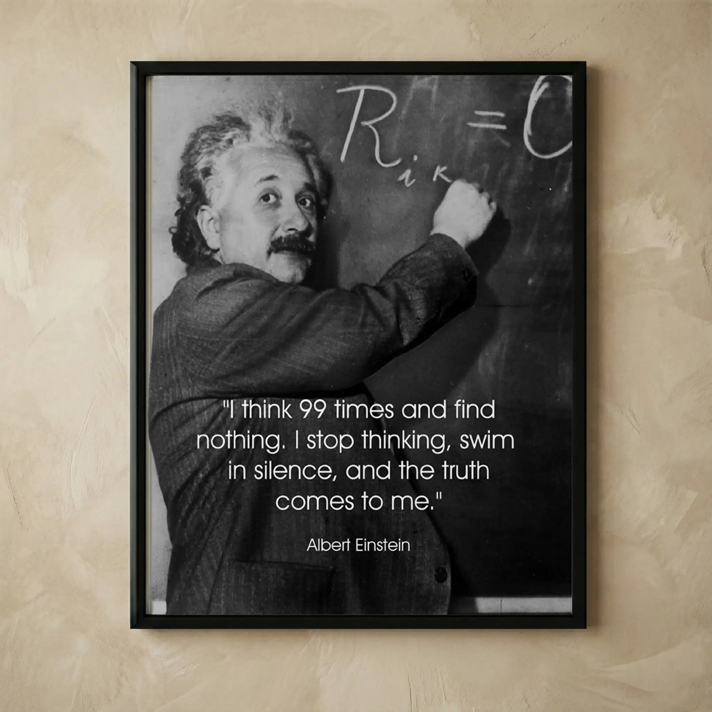 Einstein motivational quote wall art print