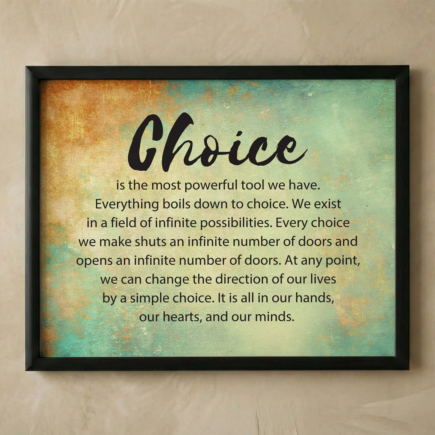 Inspirational motivational quote wall art print