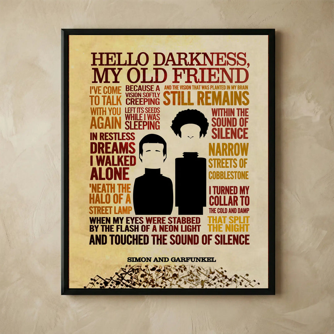 The Sound of Silence Simon &amp; Garfunkel poster