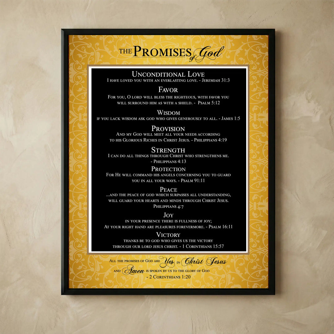 Elegant Christian promises of God wall art