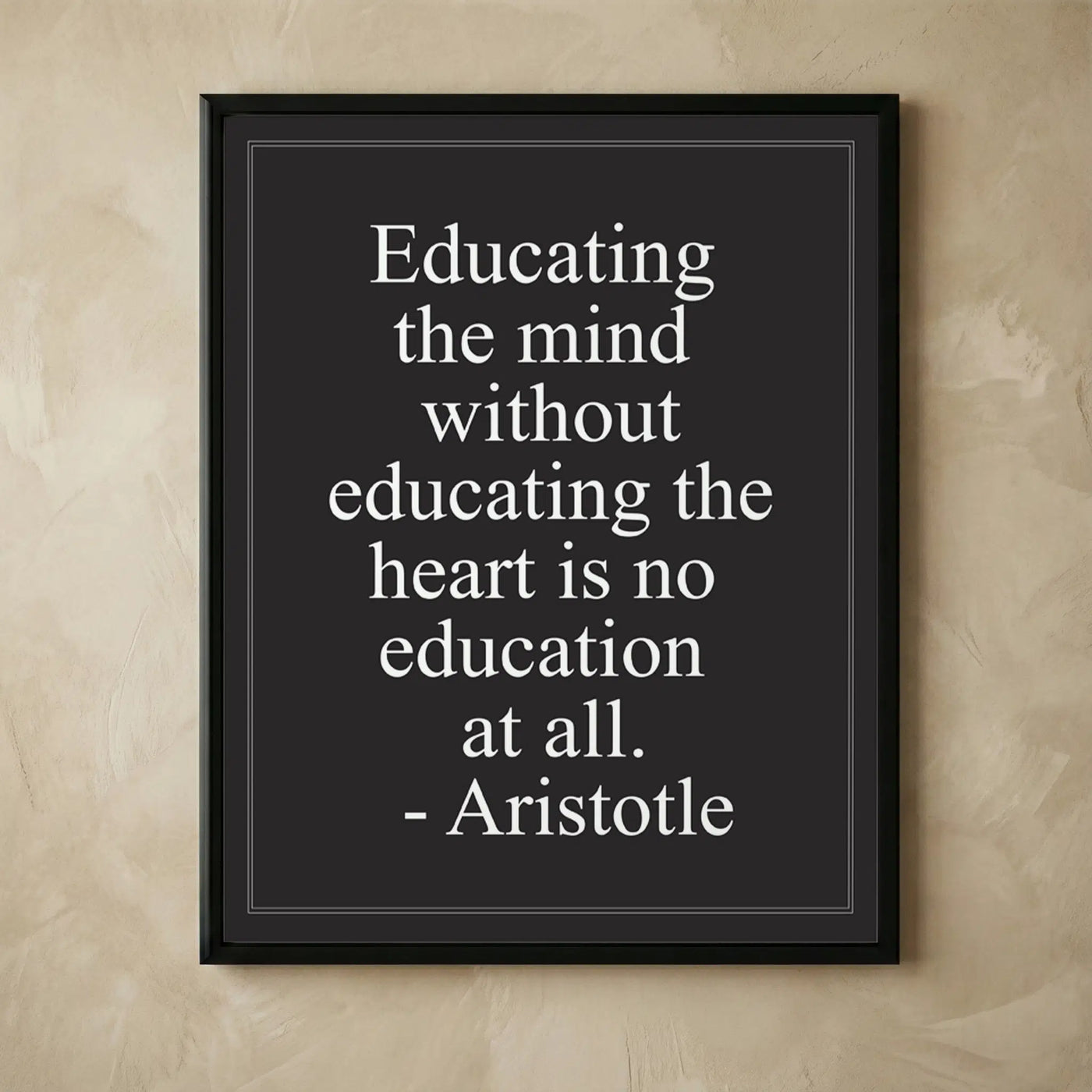 Aristotle motivational quote wall art print