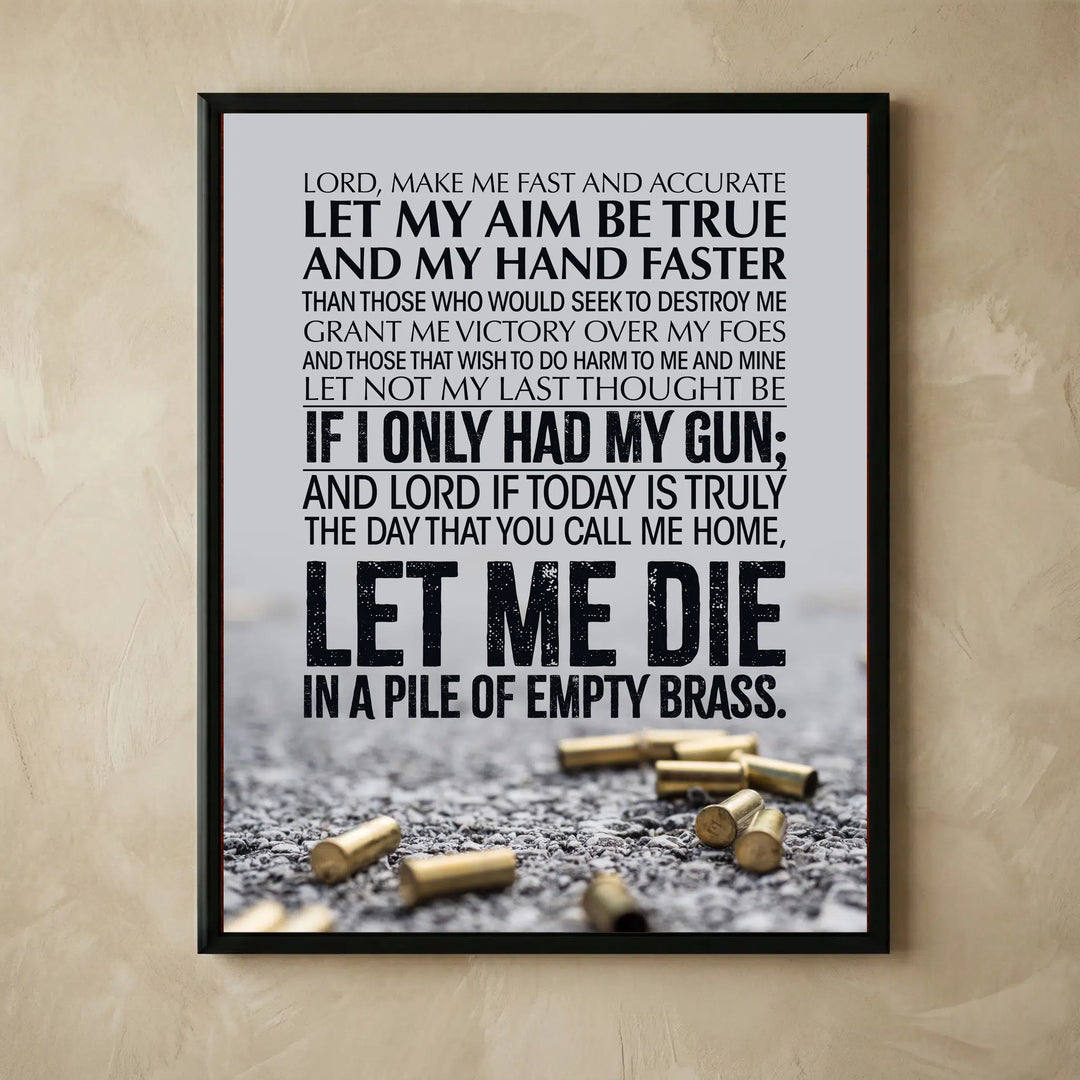 Gun Prayer military tactical wall art poster