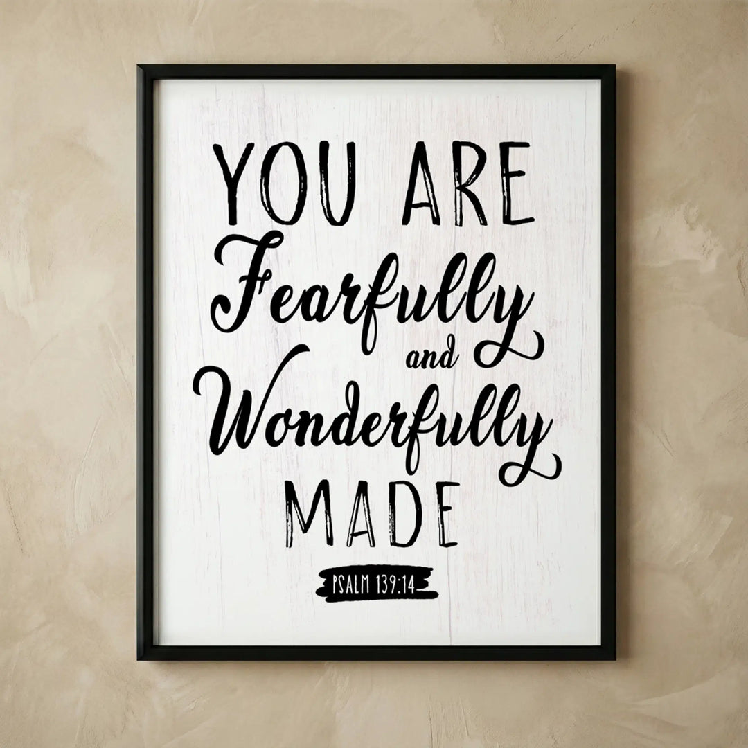 You Are Fearfully Made Psalm 139:14 Wall Art