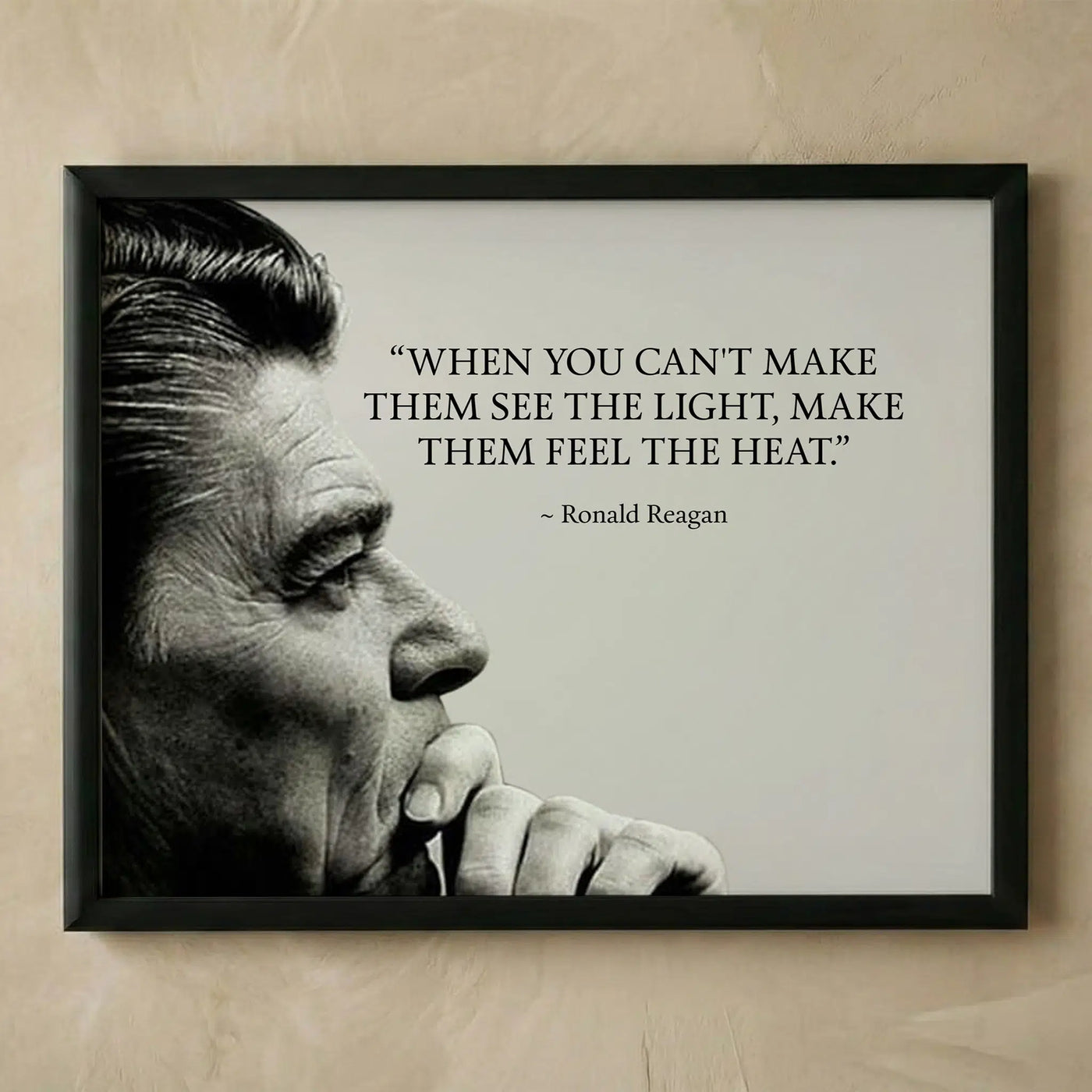 Ronald Reagan silhouette patriotic wall art