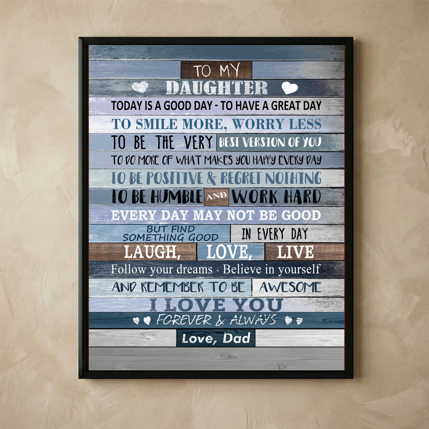 Modern love wall art print for daughter