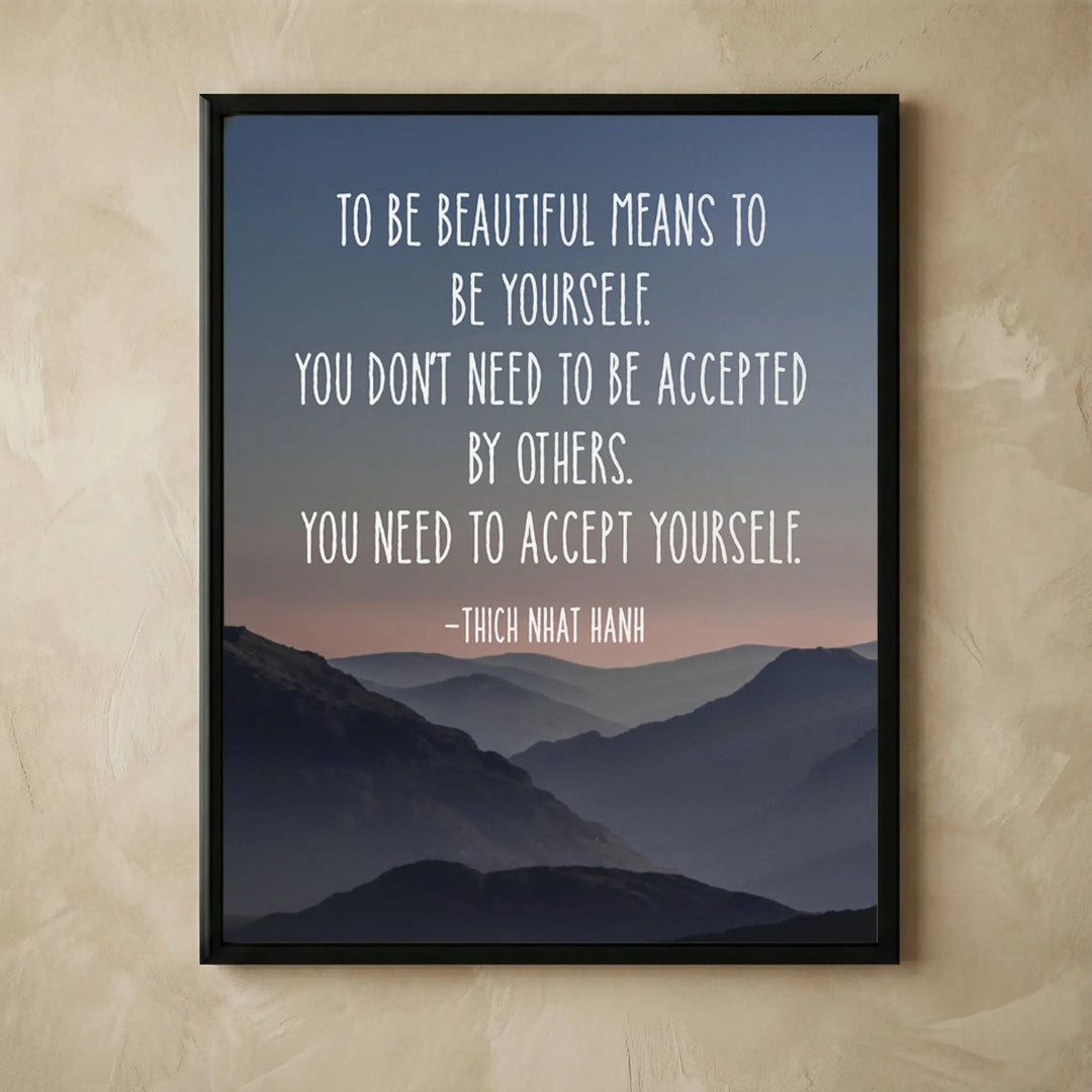 Thich Nhat Hanh mountain spiritual wall art