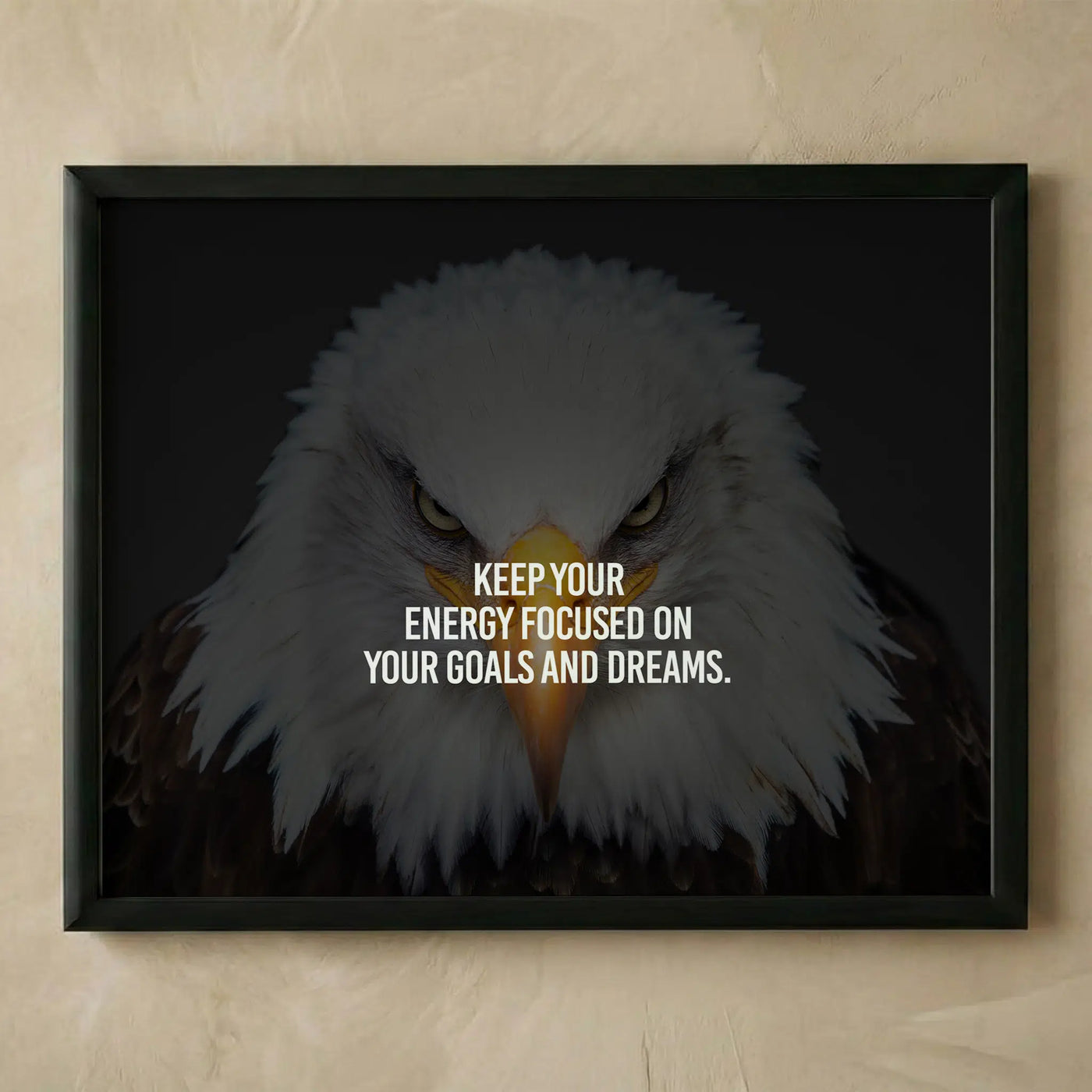 Bald eagle motivational wall art print
