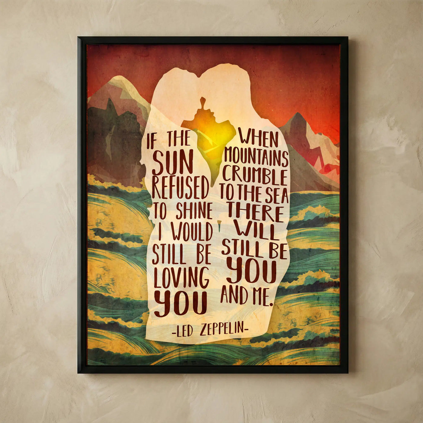 Vintage rock music poster unframed 11x14