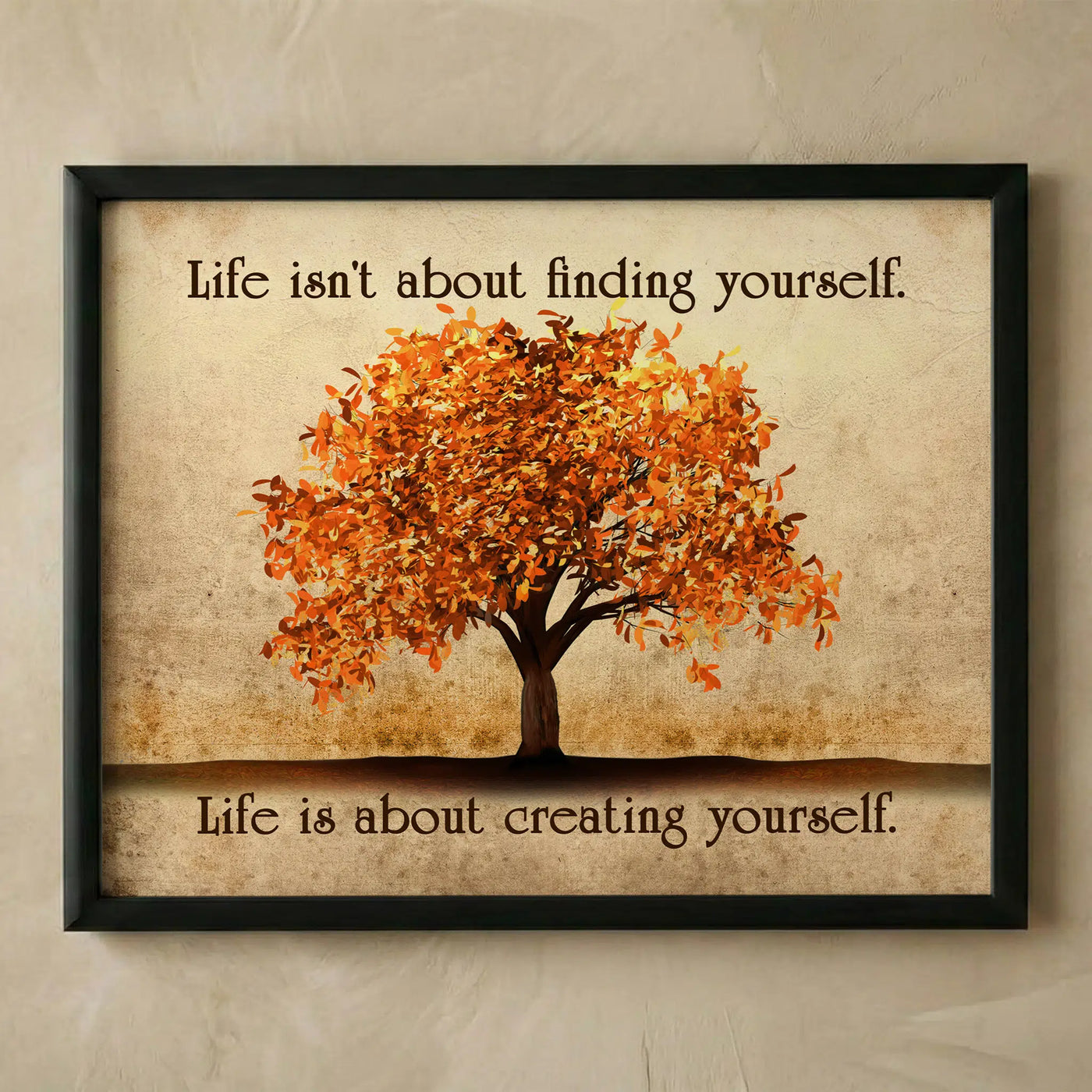 Motivational fall tree inspired wall art print