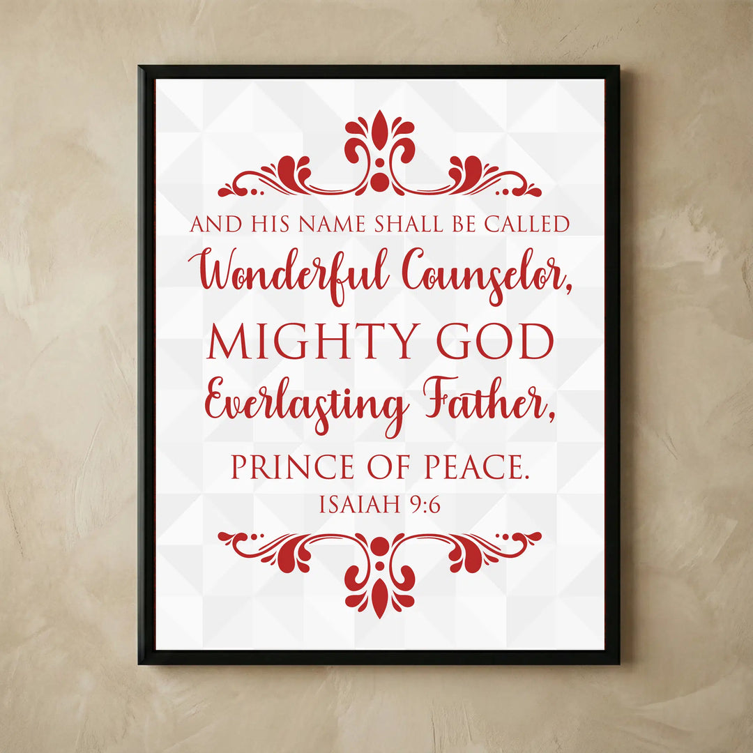 Isaiah 9:6 Prince of Peace scripture print