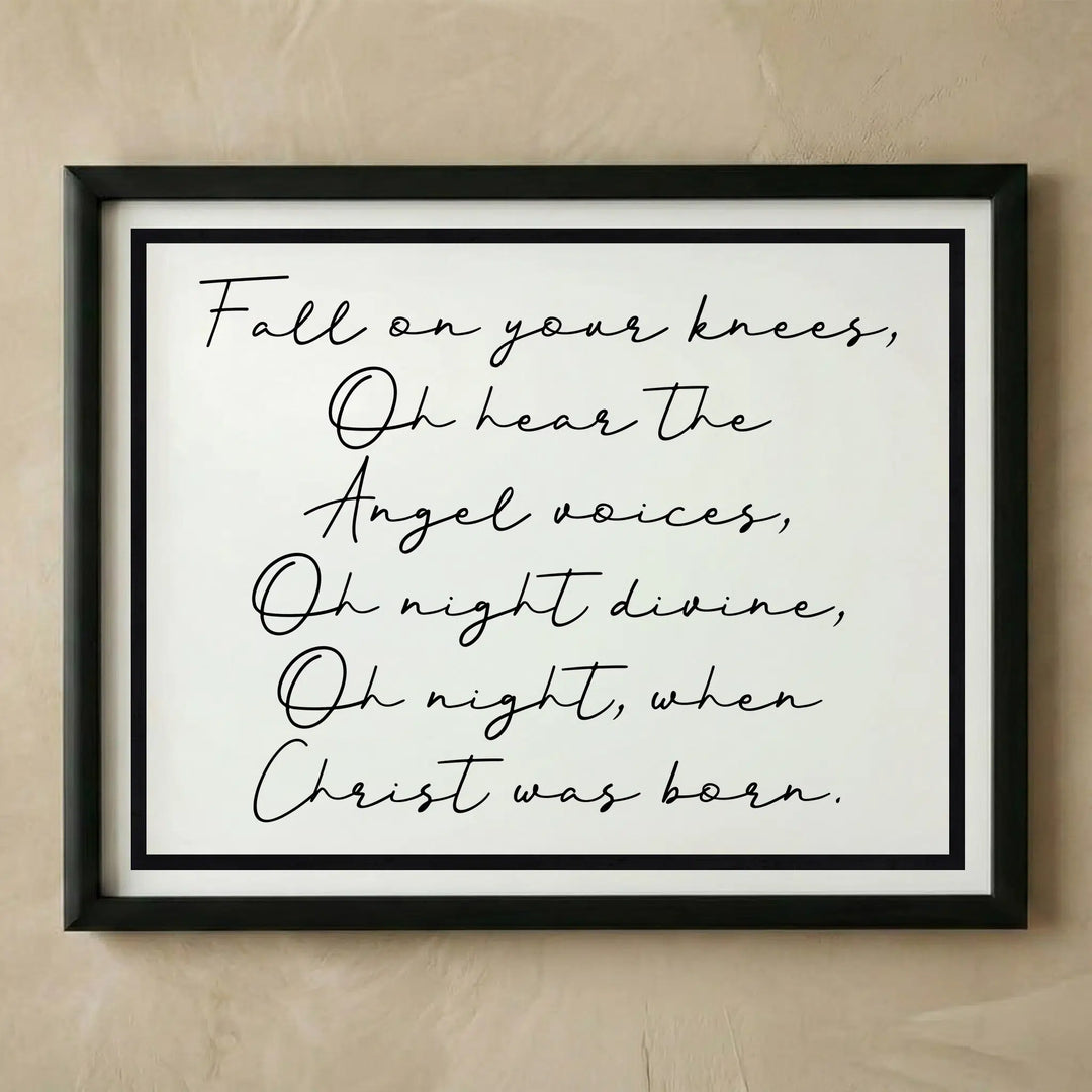 Minimalist Christian Christmas wall art print
