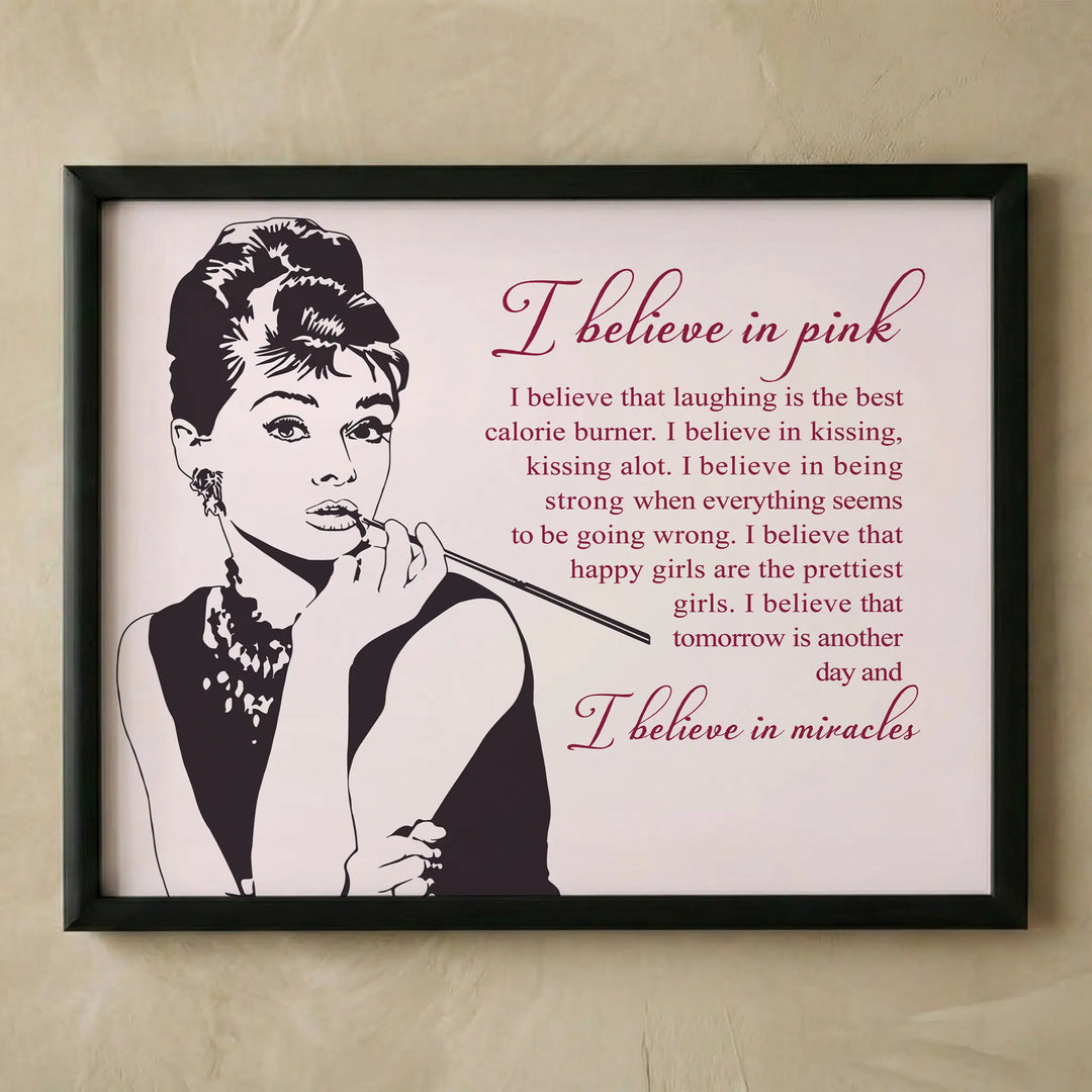 Audrey Hepburn inspirational wall art print