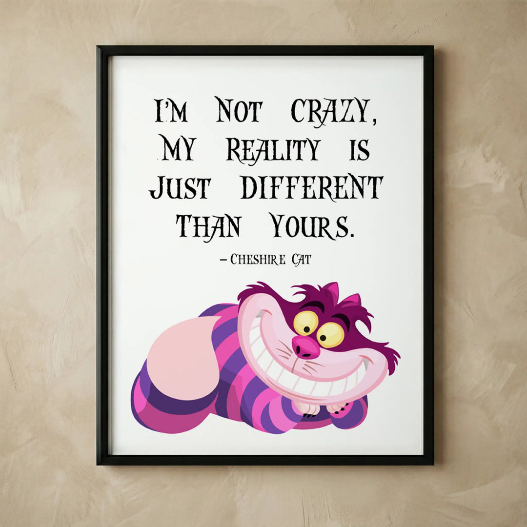 Cheshire Cat funny quote wall art print
