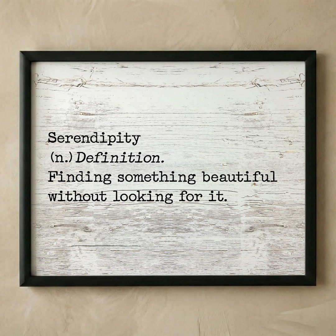 Serendipity inspirational religious wall art print