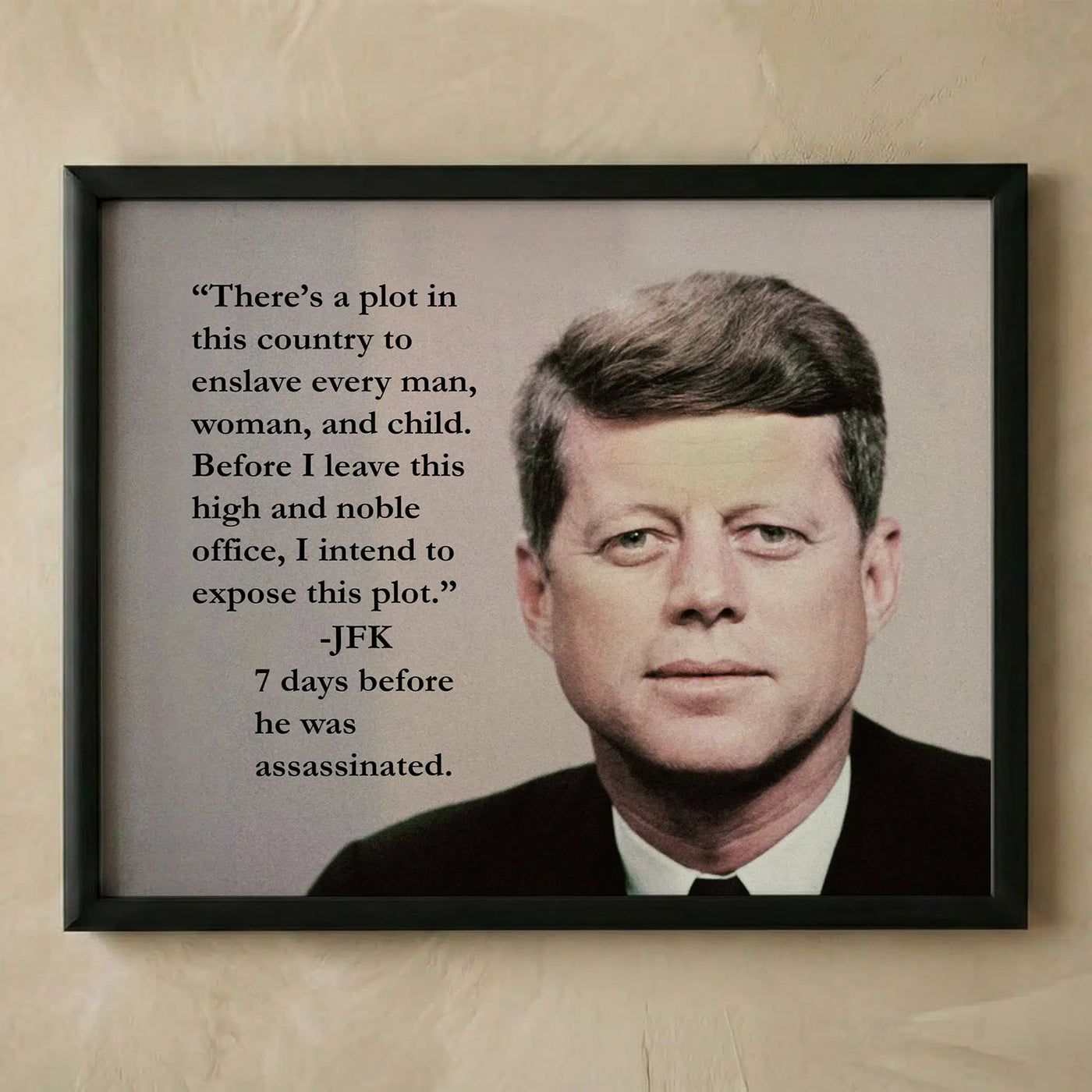 John F Kennedy patriotic inspirational wall art