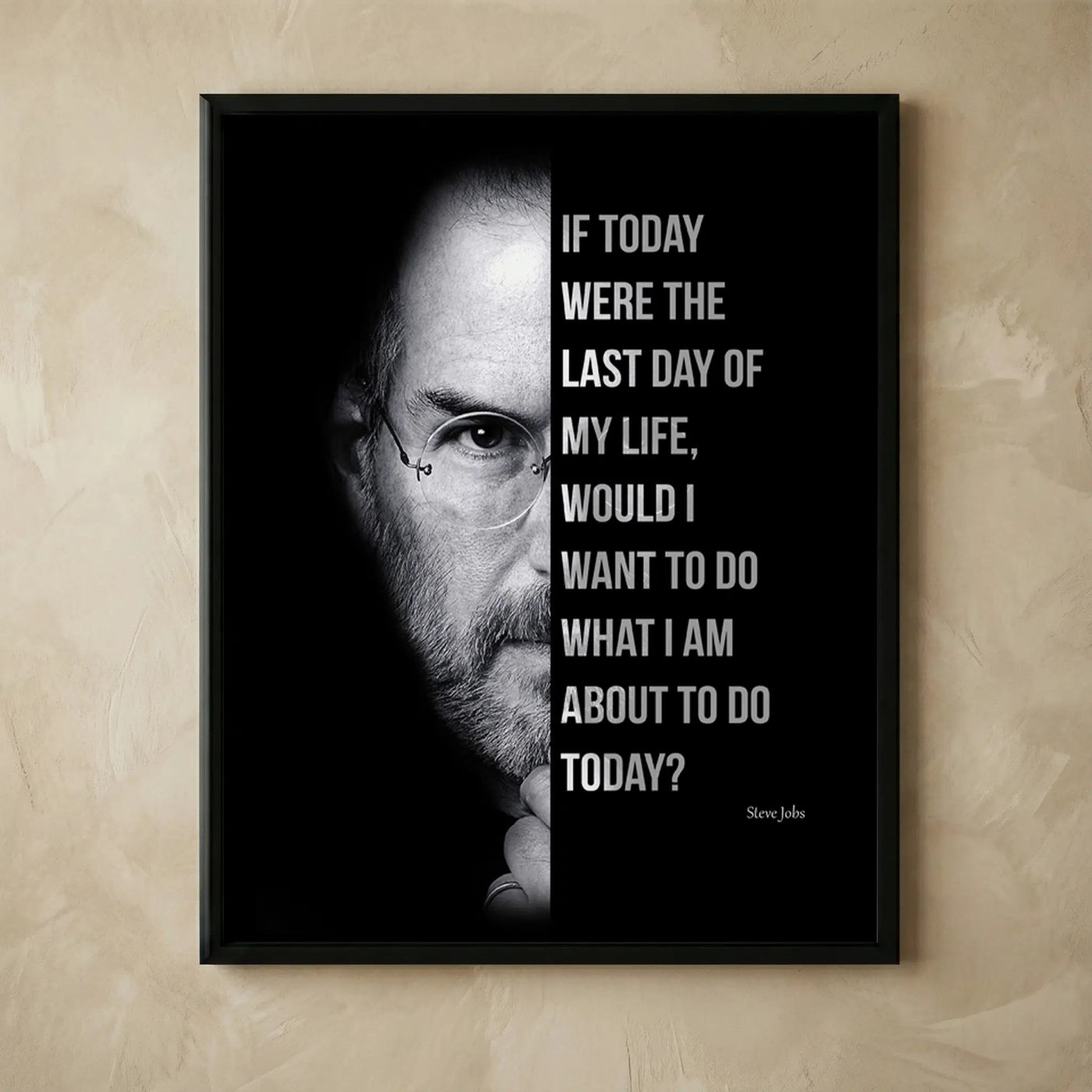 Steve Jobs portrait inspirational wall art