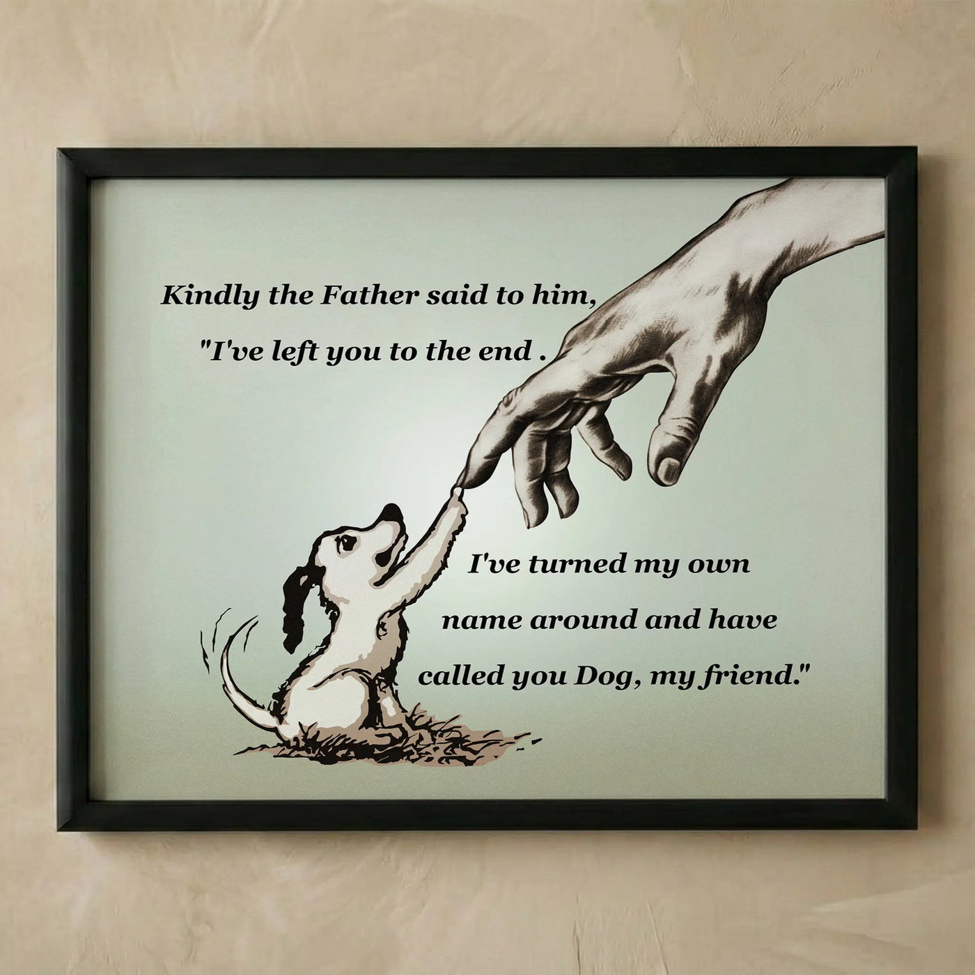 Funny Christian dog inspirational wall art