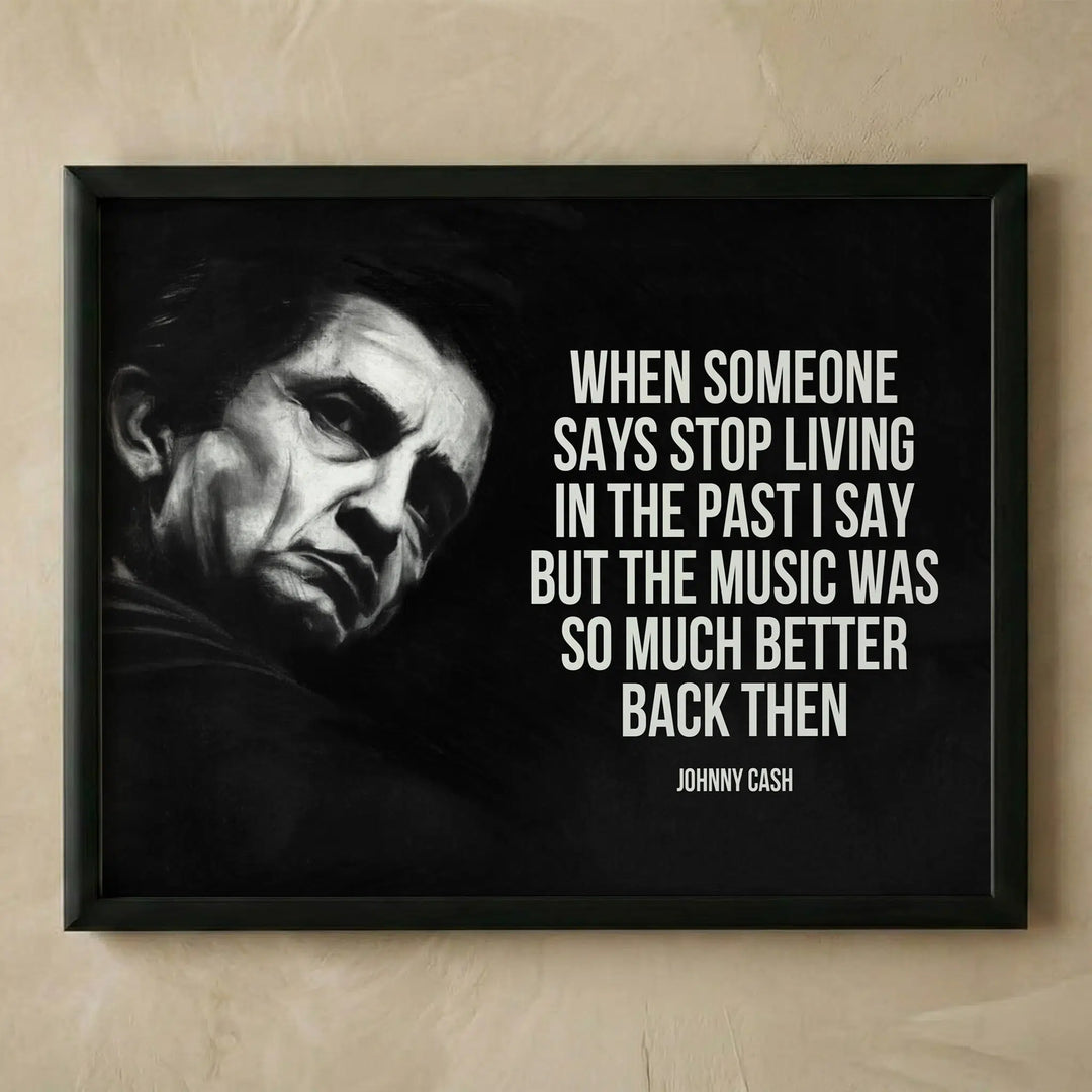 Johnny Cash country music silhouette poster