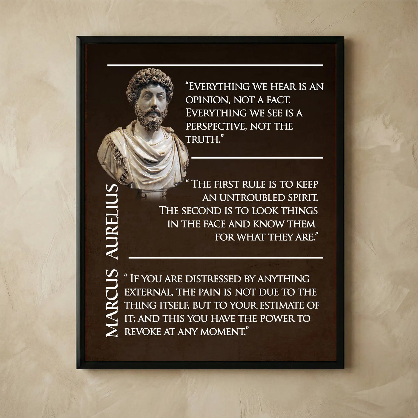 Untroubled Spirit motivational wall art print