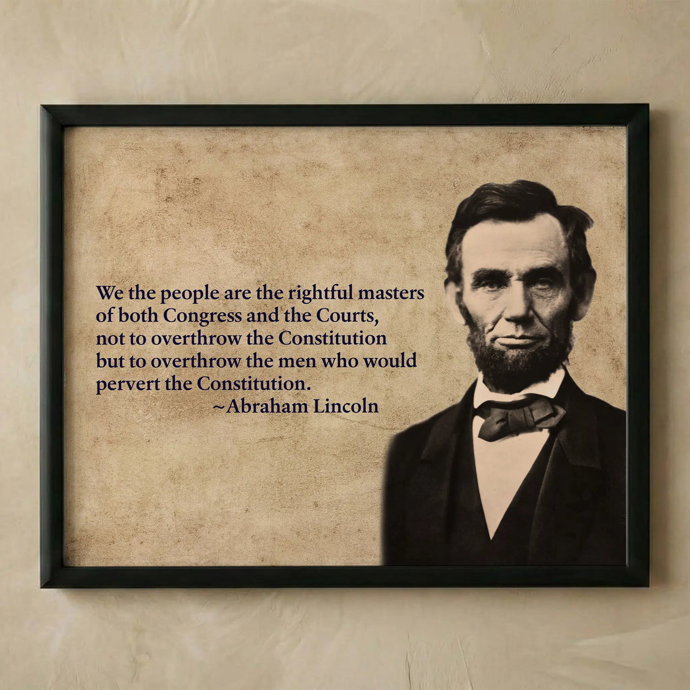 Abraham Lincoln inspirational quote wall art