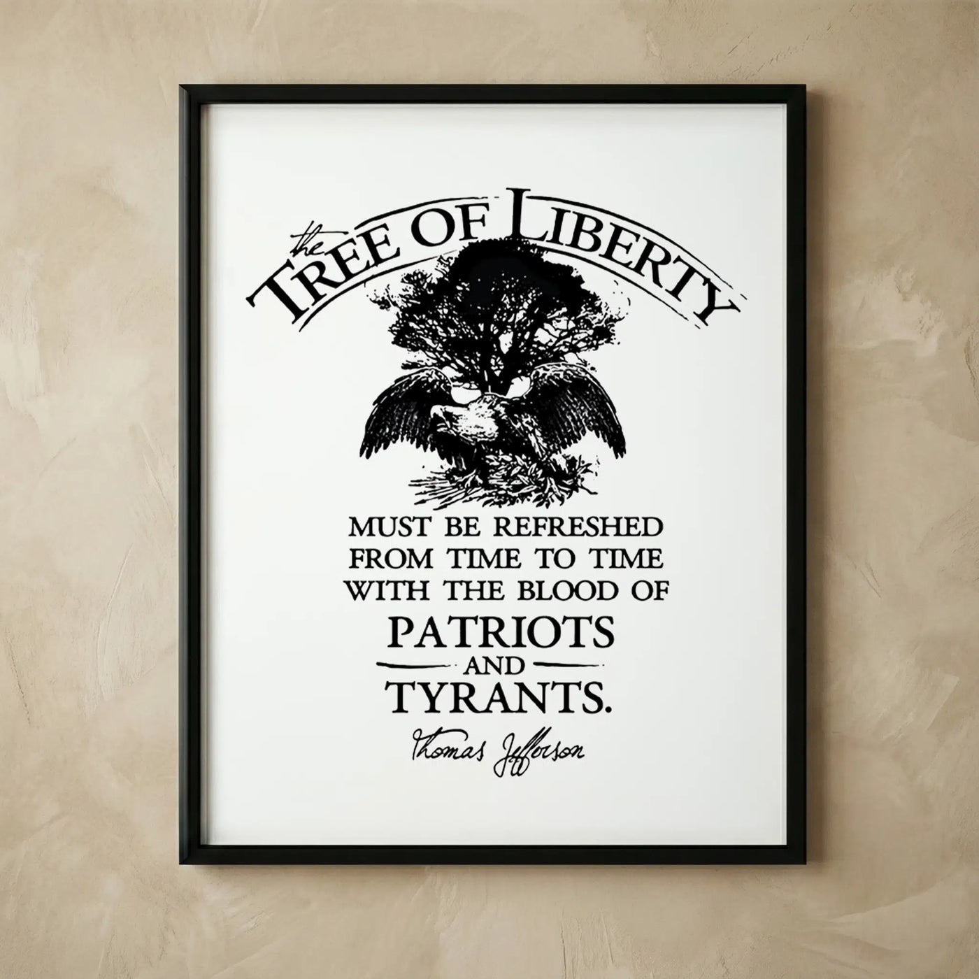 Thomas Jefferson patriotic tree of liberty print