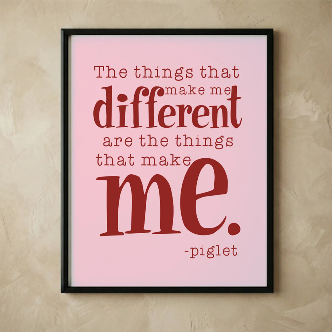 Piglet inspirational quote wall art print