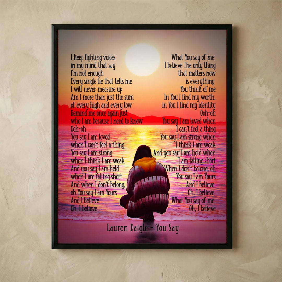 I Believe Lauren Daigle Christian wall art