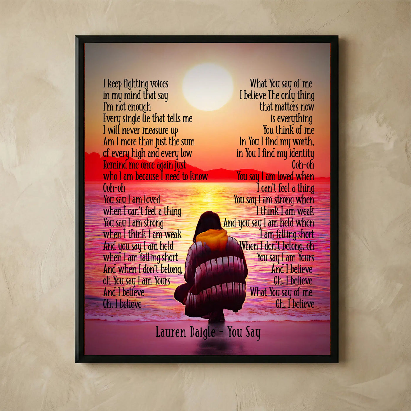 I Believe Lauren Daigle Christian wall art