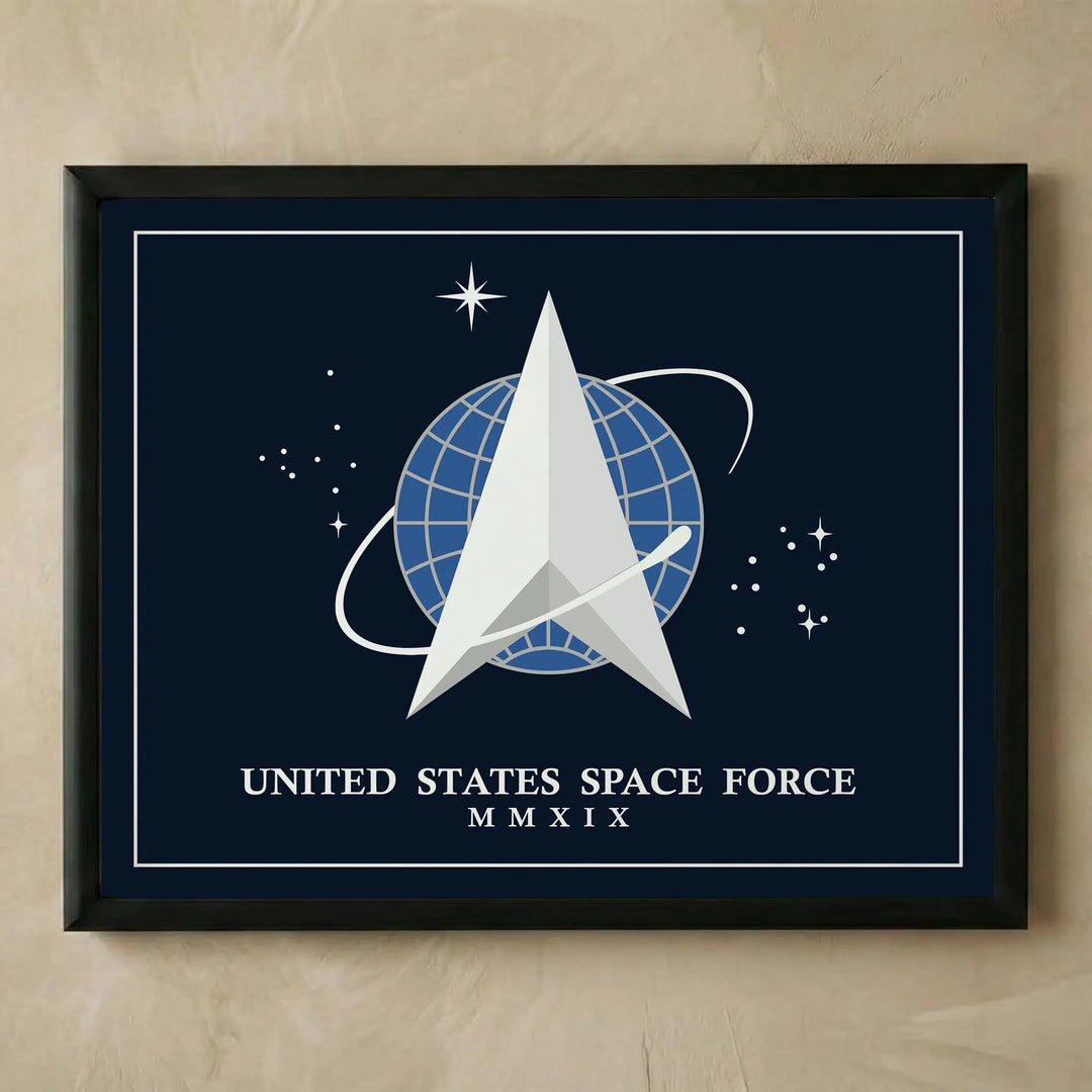 United States Space Force logo wall art print